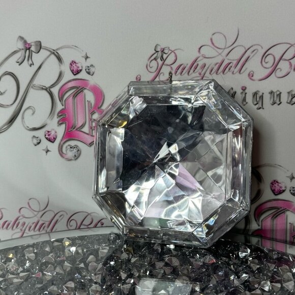 Ornament jewel 💎 Clear Crystal Octagon Pendant decor home Christmas